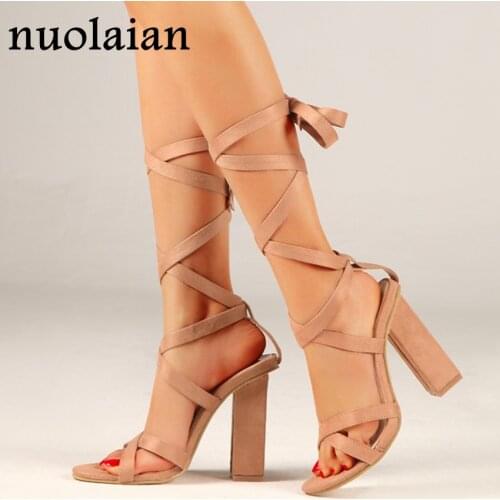 2019 Women Sandal Shoes Dress High Heels Summer Sandals Open Toe Ankle Strap High Heel Shoes Pump Shoe Woman Platform Pumps