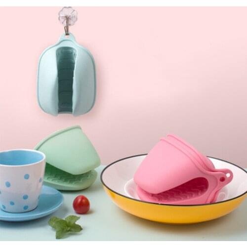 1pcs Thicken Silicone Baking Oven Mitts Microwave Oven Glove Insulation Non Stick Anti-slip Grips Bowl Pot Clips Kitchen Gadgets