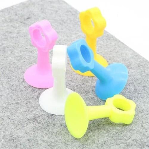 Mute Anti-collision Silicone Door Stopper Punch-free Door Handle Anti-collision Cushion Household Silencer Wall Protector