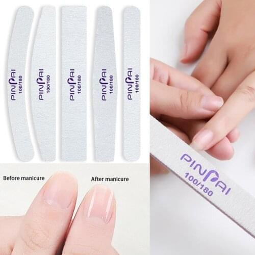5Pcs Nail Art 100/180 Sanding Files Buffer Block Pedicure Manicure Nail Tool Nail File nails accessories nail file nail tools