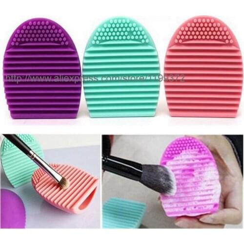 500pcs 7 Colors Cleaners Egg Cleaning Cleaner Glove MakeUp Washing Brush Scrubber Make Up Cleanser Board Cosmeti Brushegg Tool