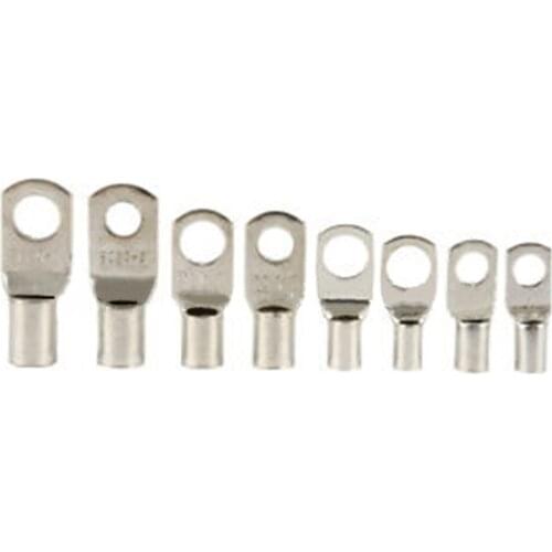 60pcs Tinned Copper Tube SC Bare Terminals Cable Wire Terminal Connectors Cable Crimp Terminals Kit for Marine / Automotive