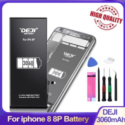 DEJI for iphone 8 battery With Free Tools Kit Real High Capacity for iphone 8plus Batteries Replacement 0 Cycle