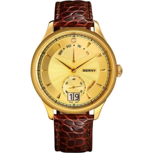 Мужские золотые часы BERNY China At AliExpress