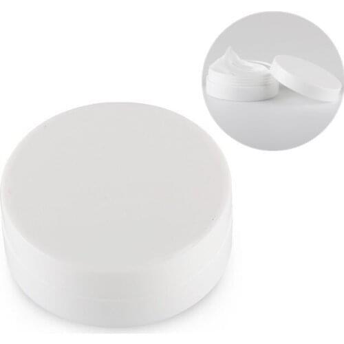 Free Shipping 25pcs/lot 30ml 30g Cylinder Flat PP Face Cream Cosmetic Plastic Jar with White Lids