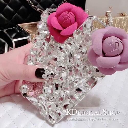 XINGDUO case for Apple iPhones X XS XR XS MAX Bling Jewelled gemstone pink flower red Lips luxury soft shell for iphone 7 8 plus