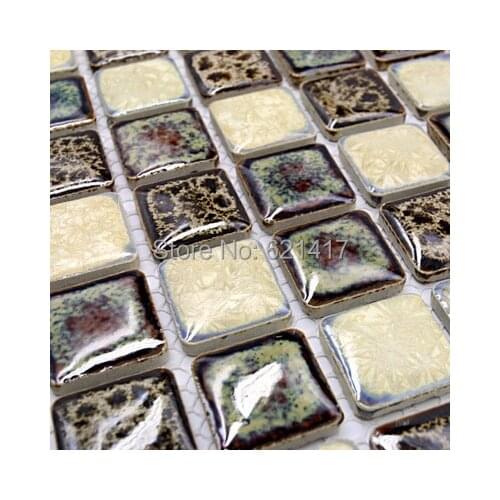 Black and white porcelain mosaic kitchen backsplashl tile HMCM1009M bathroom porcelain floor tiles unique ceramic mosaic tiles