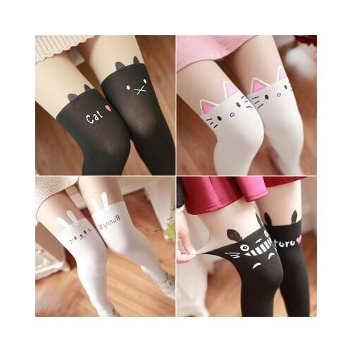 Anime Moon cosplay lolita socks Bear Cat Cute bow girl tight Stockings Danganronpa lolita accessories kawaii socks