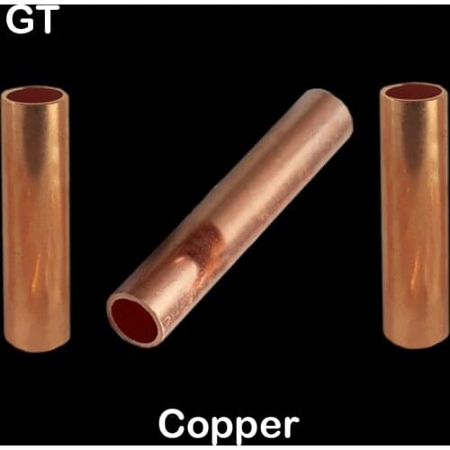 GT-10 GT-16 GT-25 GT-35 Copper No Insulation Wire Cable Hole Passing Connecting Sleeve Tube Ferrule Lug Connector Crimp Terminal