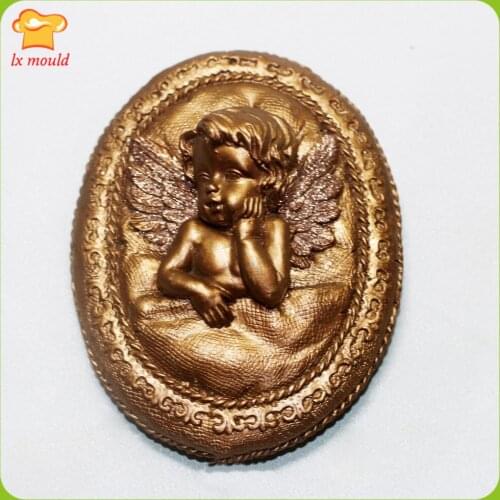 ANGEL SILICONE MOLD SOAP PLASTER RESIN WAX CLAY MOULD CHERUB