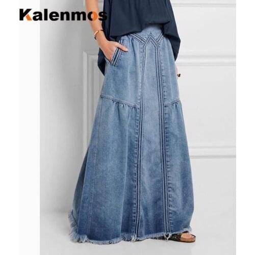 Женские юбки миди Kalenmos China At AliExpress