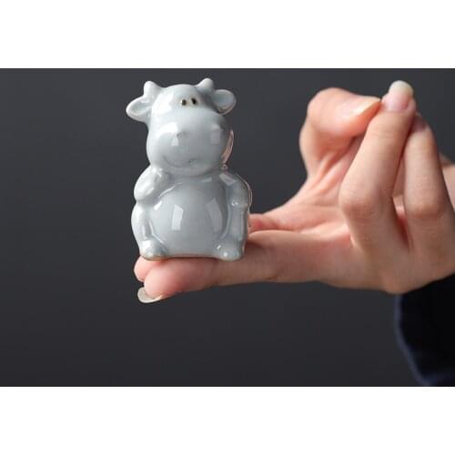 1PCS Ceramic Tea pet Ornaments animal Statue tea Figurine Boutique Home Tea ceremony decoration Accessories Ceramic Crafts
