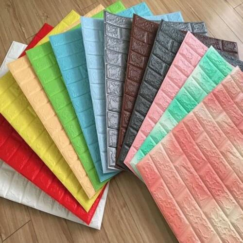 Brick Wall Stickers Self Adhesive Foam Decor DIY 3D Brick Wallpaper For TV Background Kids Living Room Waterproof Wall Stickers