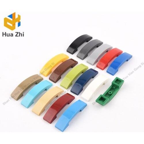 10PCS 93273 Slope Curved 4 x 1 Double with No StudsBuilding Blocks Parts MOC DIY Education Build Toys Brick