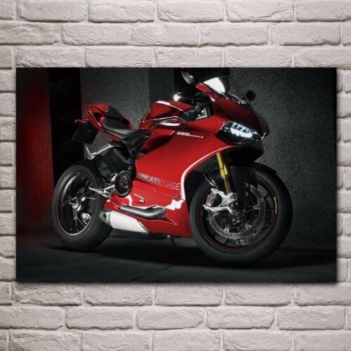 Cool bike racing motorcycle motorbike KD508 living room home wall art decor wood frame fabric posters prints