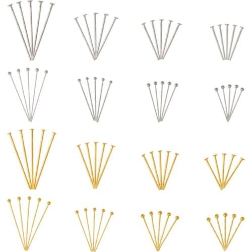 1600pcs/box 18 20 25 30mm Brass/Iron Ball Head Pins Flat Head Pins Needle for Jewelry Making DIY Accessories Findings
