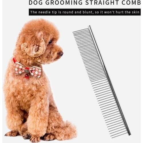Dogs and Cats Metal Acupuncture Flea Comb Dual-Use Stainless Steel Pet Accessories Trimmer Beauty Brush
