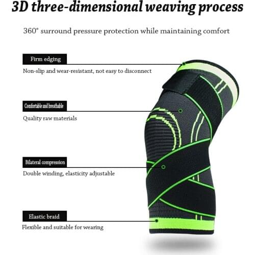 1PC Sports Kneepad Men Pressurized Elastic Knee Pads sport Fitness running Basketball Volleyball Brace Protecto Knee protector