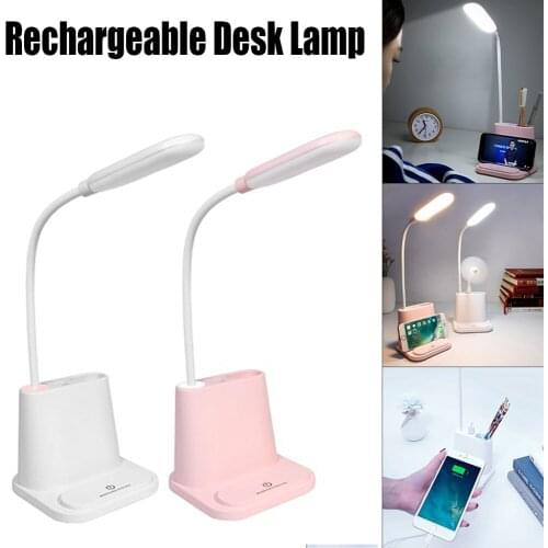USB Rechargeable Desk Lamp LED Dimming Adjustment Table Light with USB Port for Study Reading 2021