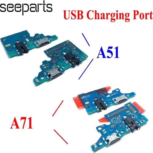 Original For Samsung Galaxy A51 A71 USB Charging Port Charger Port Dock Plug Connector Board Replacement For SM-A515F SM-A715F