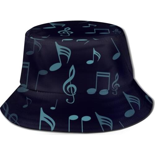 CINESSD 2021 Men Women Summer Music Notes Treble Clef Bucket Hat Bob Fisherman hat Outdoor Travel Sun Visor Fashion Panama