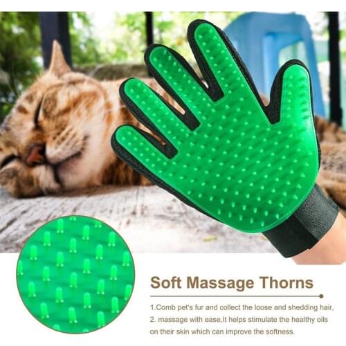 New Pet Brush Glove Comb Cats Grooming Pet Shedding Salon Gloves Comb Hand Shaped Glove Pet Clean Comb For Dogs and Cats
