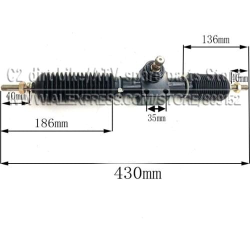 430mm M10 Full steel Power Steering Gear Rack Pinion Assy Fit For DIY China Golf Go Kart Buggy Karting ATV UTV Bike Parts