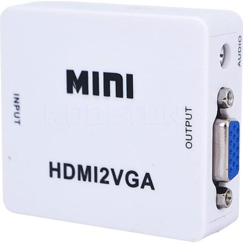 Hot MINI 1080 P HDMI To VGA Adapter Converter Connector With Audio For PC Laptop For HDTV Projector