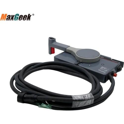 Maxgeek Boat Outboard Remote Control Box for Yamaha 10Pin Cable Right Hand PUSH Throttle