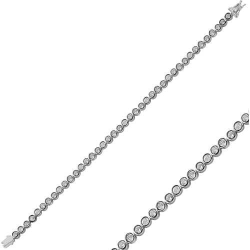 Silver 925 Sterling Zircon Cubic Zirconia Bracelet