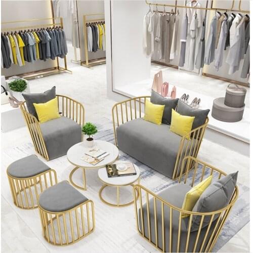 Scandinavian clothing store sofa shop with simple and modern Korean manicure shop reception beauty salon small sofa net red