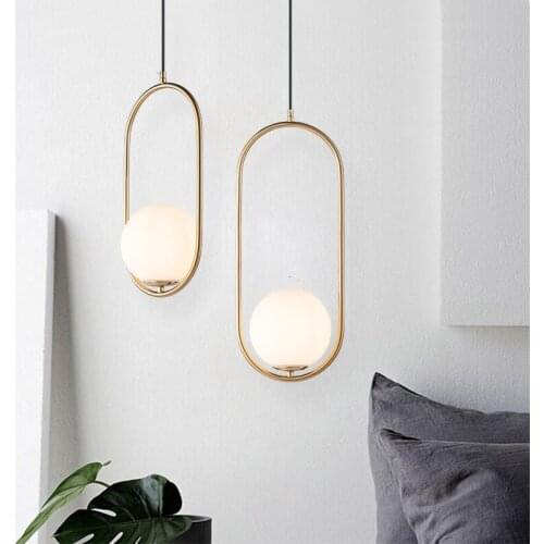 Modern minimalist bar restaurant multi-head molecular rotating pendant lamps Nordic bedroom bedside metal pendant lights