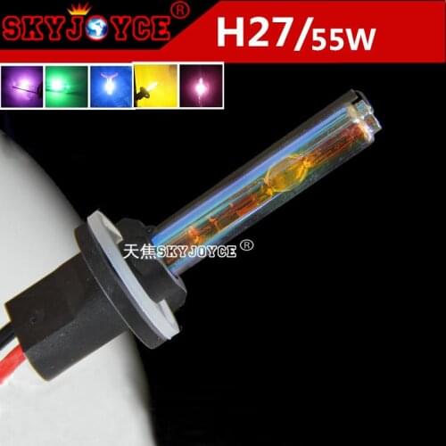 2X AC12V 55w H27 hid bulb automobile hid H27 880 881 yellow 3000K purple blue car hid light bulb super version headlight hid