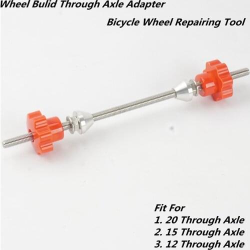 Bicycle Wheel Build Adapter For 20 15 12 Through Axle Front Rear Hub Wheel Repair Tool Bicycle Wheel Truing Tool