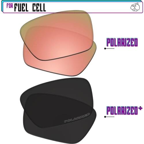 EZReplace Polarized Replacement Lenses for - Oakley Fuel Cell Sunglasses - BlackP Plus-RoseP