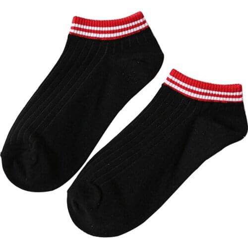 Spring and autumn cotton womens socks, all-match college style womens socks, sports and leisure womens boat socks