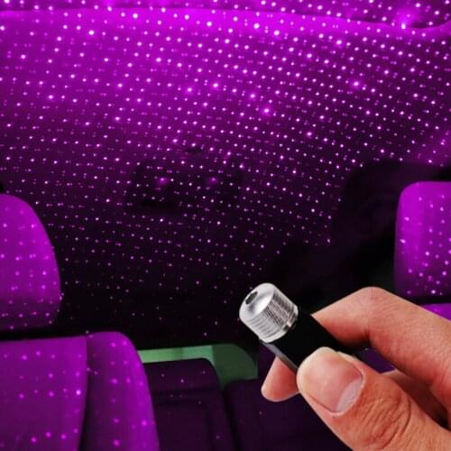 Romantic LED Starry Sky Night Light 5V USB Powered Galaxy Star Projector Lamp for Car Roof Room Ceiling Decor Plug and Play 1pcs