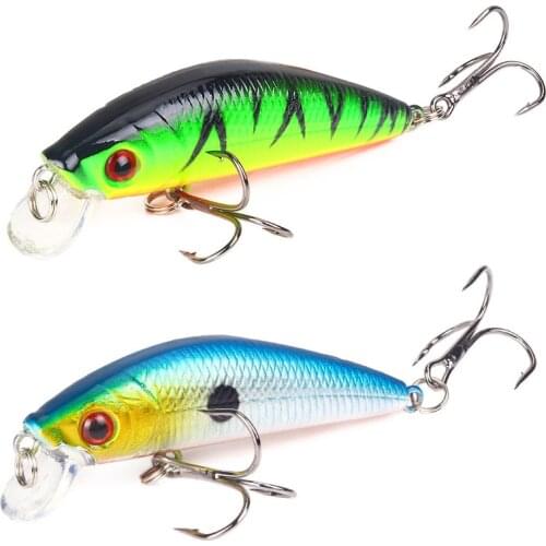 1PCS Minnow Fishing Lure 7cm/8g 3D Eyes Crankbait Lure Wobbler Artificial Hard Bait Three Anchor Hook Fishing Tackle