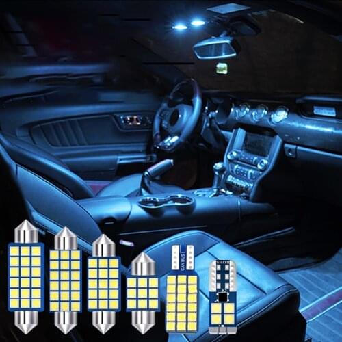 11x T10 W5W LED Bulbs Car Interior Foot Reading light Mirror Makeup Light Trunk Lamp For Ford Mondeo 4 MK4 2008-2012 Accessories