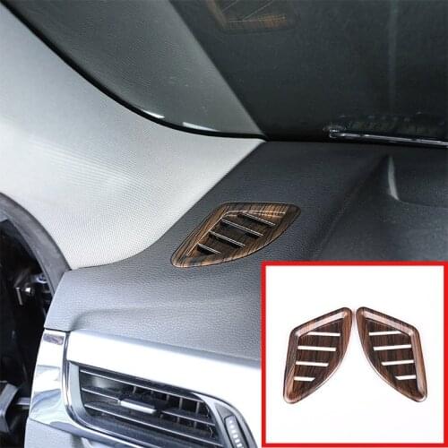 2 Pcs For BMW X1 F48 2016-2019 For BMW X2 F47 2018 2019 Pine Wood Grain ABS Dashboard AC Outlet Vent Cover Trim Car Accessories