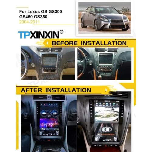 Carplay Tesla 128G Radio Stereo Receiver Android For Lexus GS 2004 2005 2006 2007 2008 2009 2010 2011 GPS Player Audio Head Unit