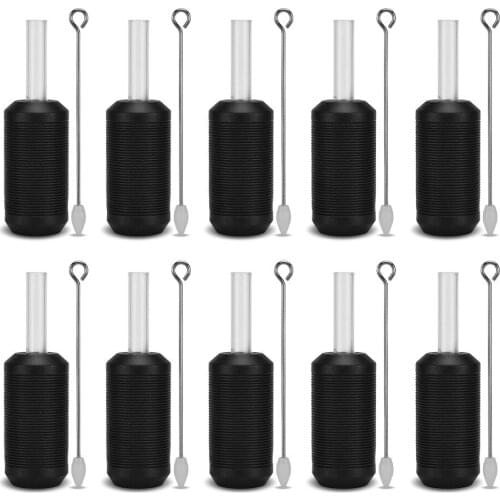 10pcs 25MM Black Silicone Tattoo Grip with Needle Bar Tattoo Grips Tubes Transparent Silicone Rubber Tube For Tattoo Supplier