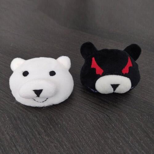 Danganronpa Cosplay Black and White Bear Headwear Hairpin Hairpin Headwear Anime Cosplay