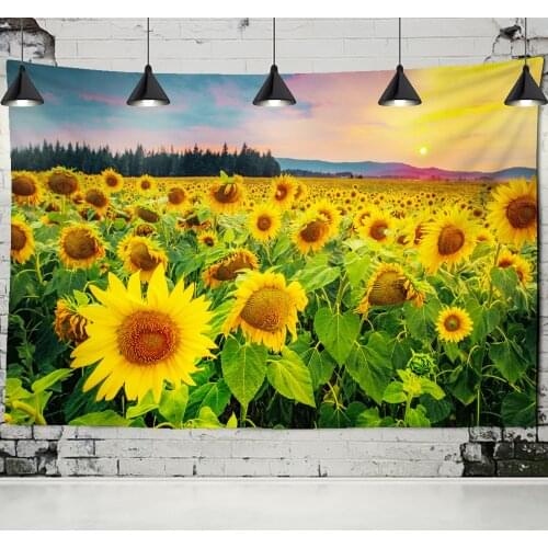 Sunflower Tapestries Wall Hanging Sunflower Sunshine Sun Tapestry Decorative Blanket Fabric Bedroom Decor Large Size Tapestry