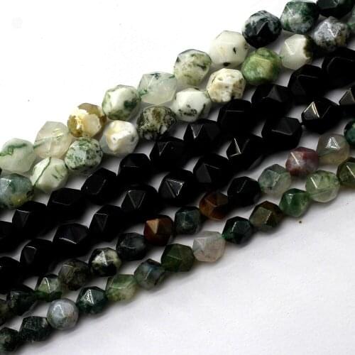 Ind Faceted Round Beads Natural Stone Beads For Jewelry Making Bracelet 6/8/10mm 15inches
