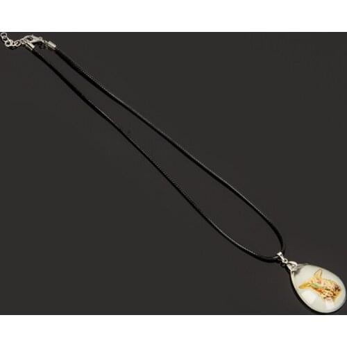 Crystal Waterdrop Pendant Necklace Jesus Cross Necklace Choker Charm Christian Couple Jewelry Gift