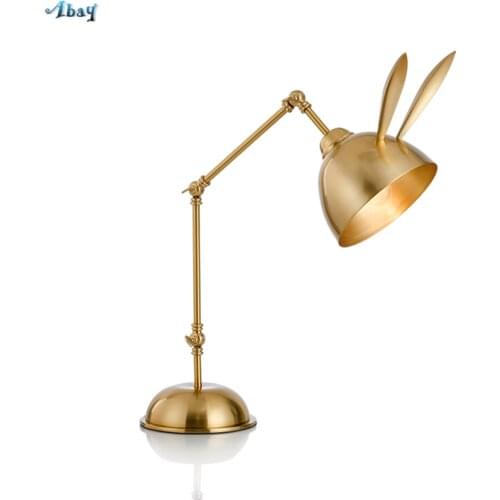 Post Modern Robotic Arm Rabbit Table Lamps Living Room Lamp Study Bedroom Bedside Desk Lights Childrens Room Art Deco Fixtures