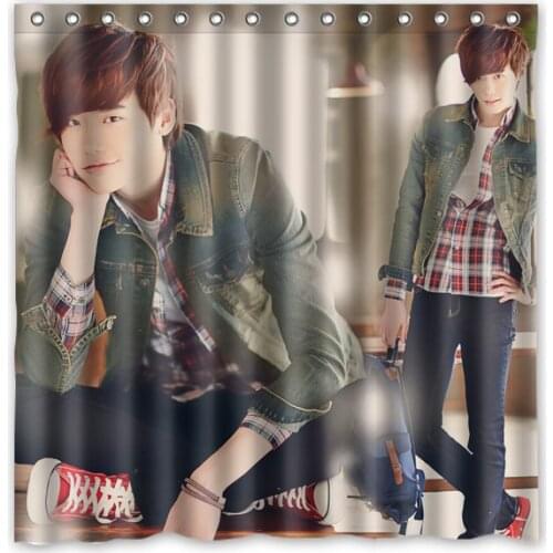 New Eco-friendly Polyester Lee Jong Suk Bathroom Curtains High Quality Washable Bath Decor Shower Curtain