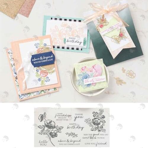 HAPPY BIRTHDAY FLOWERS Background Greeting Card Decoration Metal Cutting Dies New DIY Stencil Scrapbooking Embossing 2021 Newest