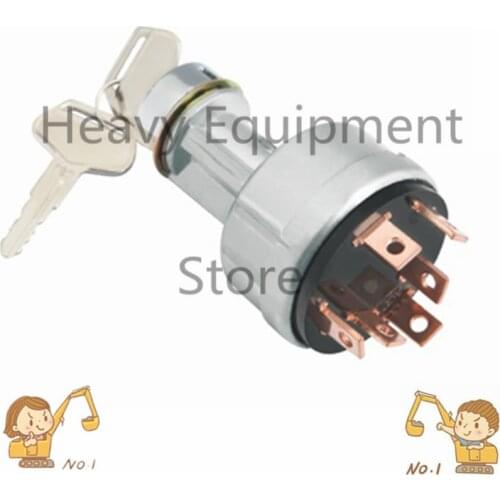 Ignition Switch Starter For Komatsu Excavator Fit PC60/120200-3/5/6 08086-10000 08086-20000 08086-50000 Electric Door Lock